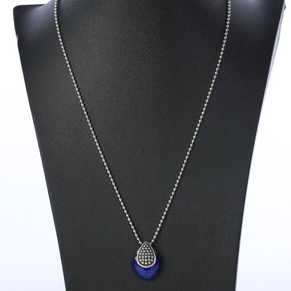 Lagos Lapis Lazuli & Quartz Doublet Maya Pendant Necklace